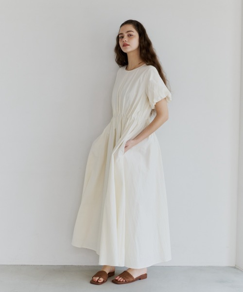 OLUN ワンピース balloon sleeve tuck onepiece/バルーンスリーブ