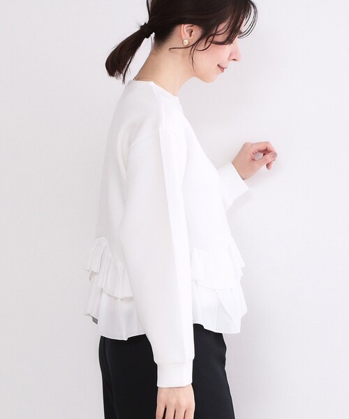 OPAQUE.CLIP（オペークドットクリップ） tシャツ 裾フリルドッキング