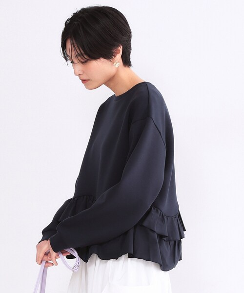 OPAQUE.CLIP（オペークドットクリップ） tシャツ 裾フリルドッキング