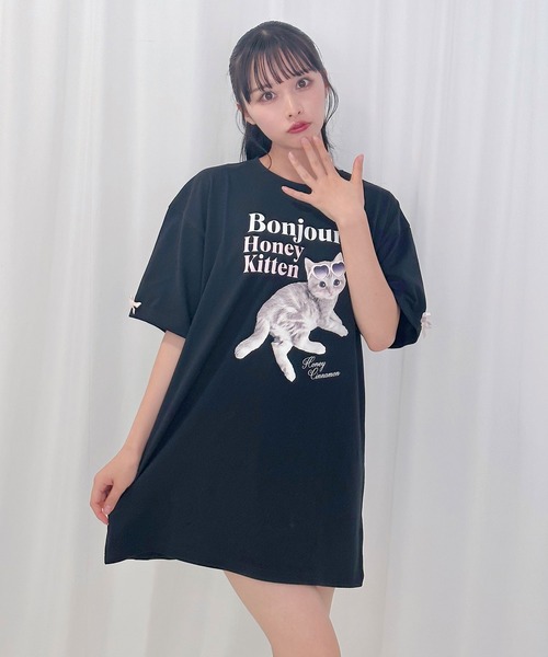 「Honey Cinnamon」 半袖Tシャツ FREE ホワイト レディース_画像4