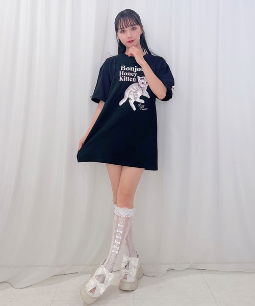 「Honey Cinnamon」 半袖Tシャツ FREE ホワイト レディース_画像5
