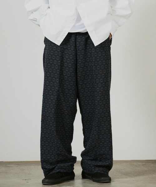 スラックス superNova. No tuck wide trouser - jacquard / SN-337B メンズ レディース