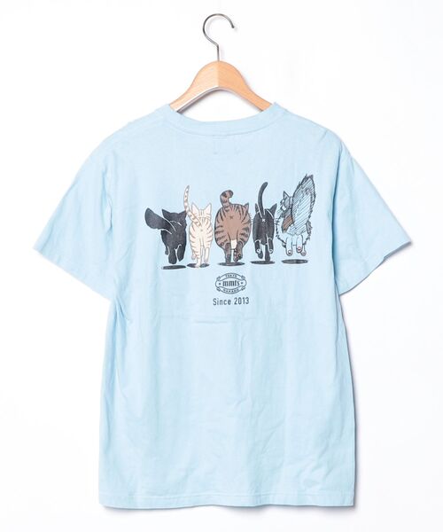 「mmts」 半袖Tシャツ MEDIUM サックスブルー レディース_画像2
