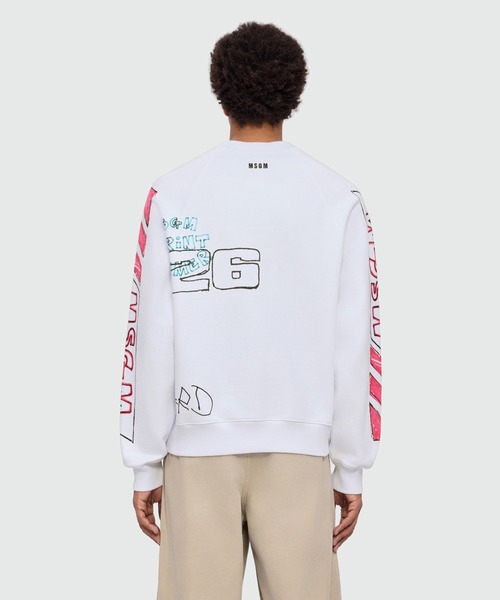 トレーナー スウェット MSGM マルチグラフィティロゴ スウェットシャツ メンズの画像