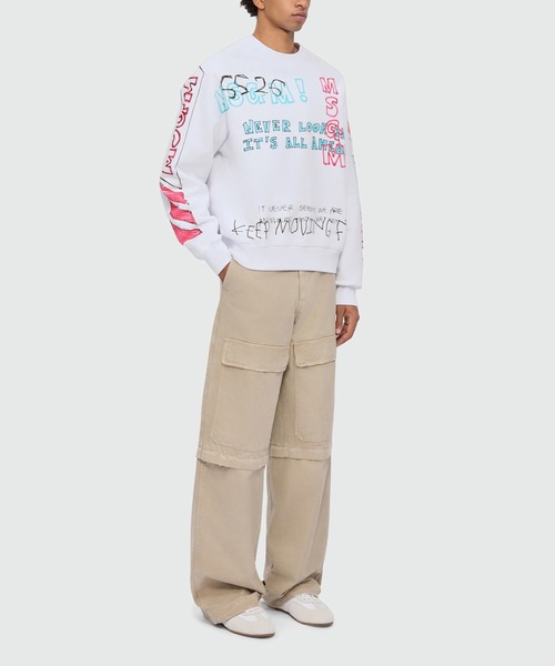 トレーナー スウェット MSGM マルチグラフィティロゴ スウェットシャツ メンズの画像