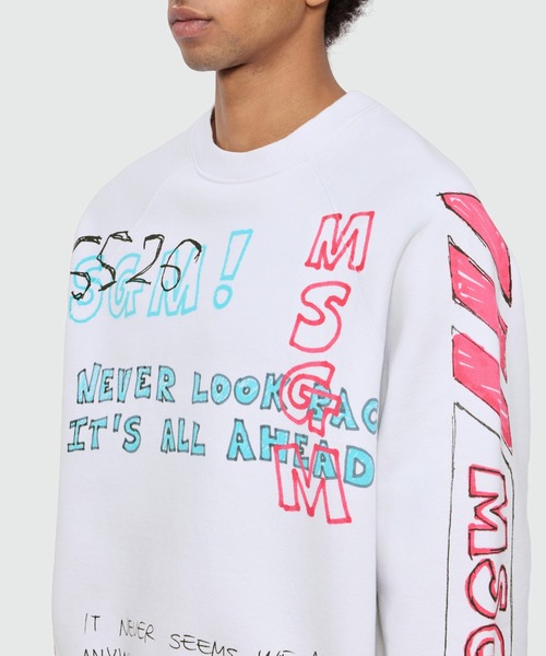 トレーナー スウェット MSGM マルチグラフィティロゴ スウェットシャツ メンズの画像
