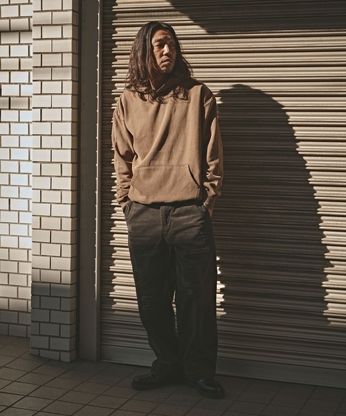 「ALL RUNS」 プルオーバーパーカー L ブラウン メンズ_画像7