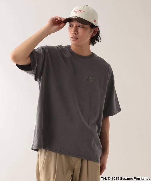 「SESAME STREET」 半袖Tシャツ LARGE グレー メンズ_画像6