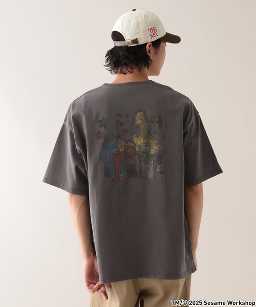 「SESAME STREET」 半袖Tシャツ LARGE グレー メンズ_画像8