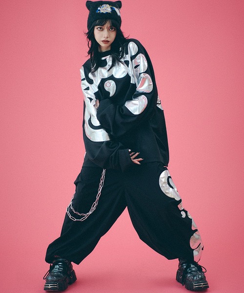 「GALFY」 長袖Tシャツ L サックスブルー メンズの画像