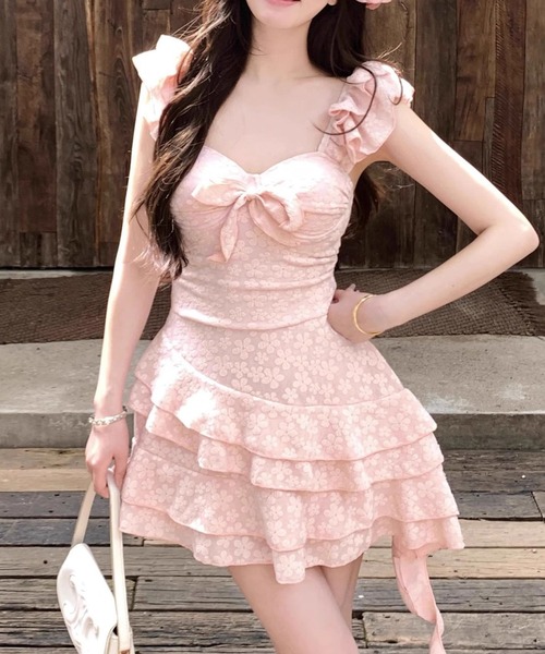 Lace Ladies（レースレディース） 水着 フラワー ジャガード