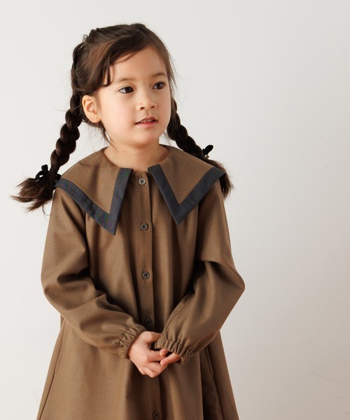 「MAKE YOUR DAY」 「KIDS」長袖ワンピース 140 ブラック キッズ_画像4
