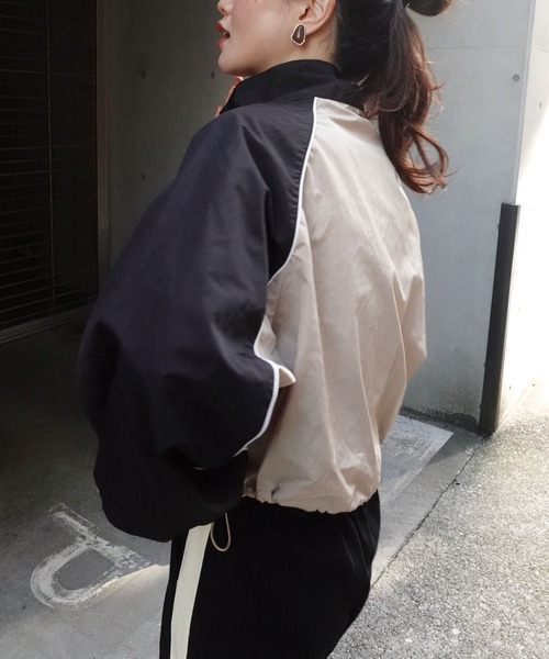 「CORNERS」 ナイロンブルゾン M チャコールグレー レディース_画像9