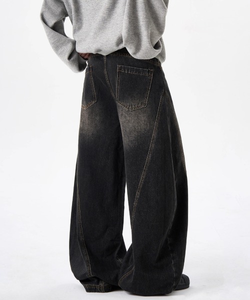 「NEW GENTLEMAN」 デニムパンツ M ブラック メンズ_画像4