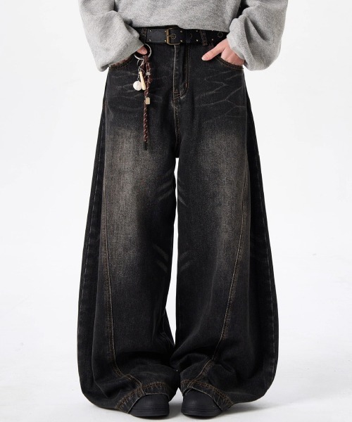 「NEW GENTLEMAN」 デニムパンツ M ブラック メンズ_画像7
