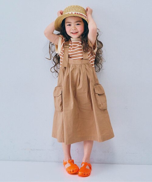 「p.premier」 「KIDS」サロペットスカート 90 チャコール キッズ_画像2