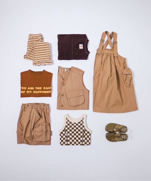 「p.premier」 「KIDS」サロペットスカート 90 チャコール キッズ_画像6