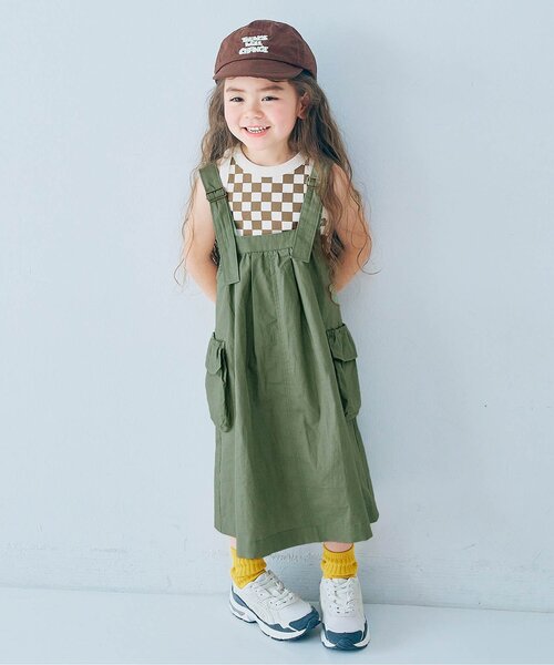 「p.premier」 「KIDS」サロペットスカート 90 チャコール キッズ_画像8
