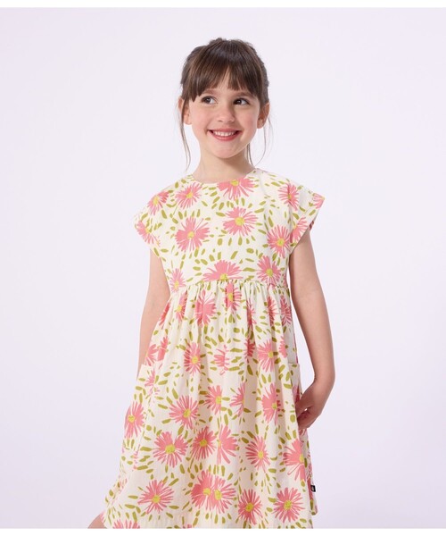 PETIT BATEAU（プチバトー） ワンピース フラワープリントワンピース