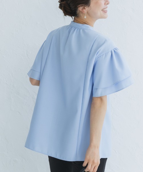 【SONO】ソーノ ブラウス ドットブラウス リボン 半袖 Sono（ソーノ） ブラウス シャツ 半袖 「SONO/ソーノ」フローラル