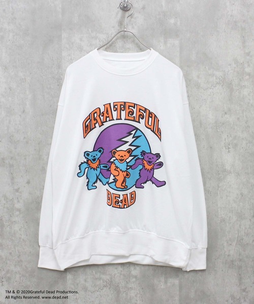 「Grateful Dead」 スウェットカットソー X-LARGE チャコール メンズ_画像2
