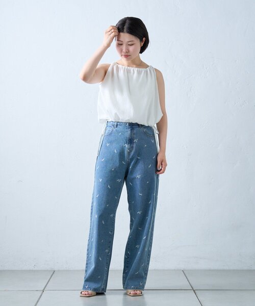​豪華4点コーデ！チャオパニックティピー ワイドパンツ＆刺繍デニムJKT Y2K CIAOPANIC TYPY（チャオパニックティピー） ワイドパンツ ジーンズ