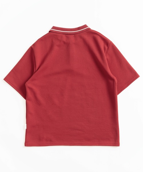 「MUHET」 半袖ポロシャツ X-LARGE ボルドー レディース_画像2