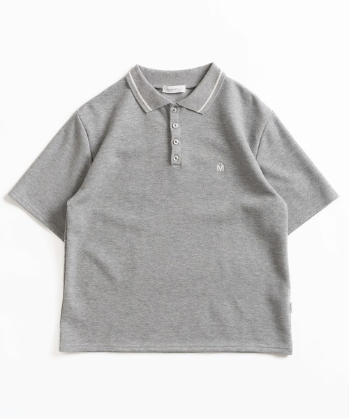 「MUHET」 半袖ポロシャツ X-LARGE ボルドー レディース_画像3