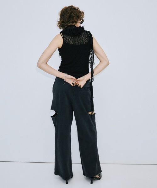【 最終値下げ 】 Jose moon | ジョゼムーン| LACE TOPS JOSE MOON（ジョゼムーン） RAFFLE LACE TOPS/ラッフルレーストップス