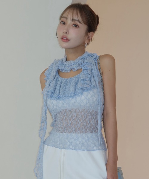 JOSE MOON（ジョゼムーン） RAFFLE LACE TOPS/ラッフルレーストップス