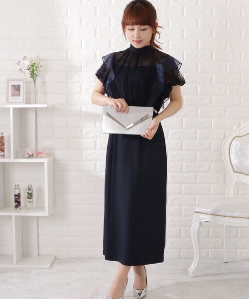 「Lace Ladies」 半袖ワンピース X-LARGE グレイッシュベージュ レディース_画像3