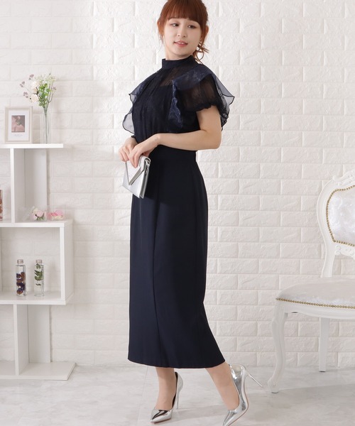 「Lace Ladies」 半袖ワンピース X-LARGE グレイッシュベージュ レディース_画像4