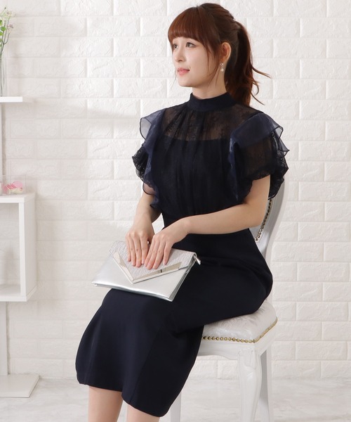 「Lace Ladies」 半袖ワンピース X-LARGE グレイッシュベージュ レディース_画像6