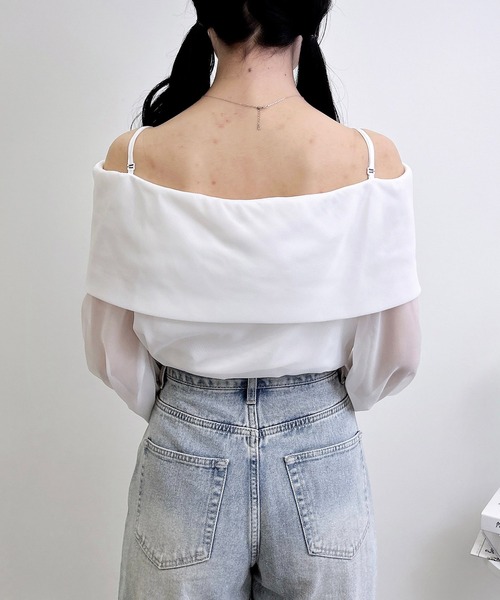 「INGNI」 長袖ブラウス M オフホワイト レディース_画像7