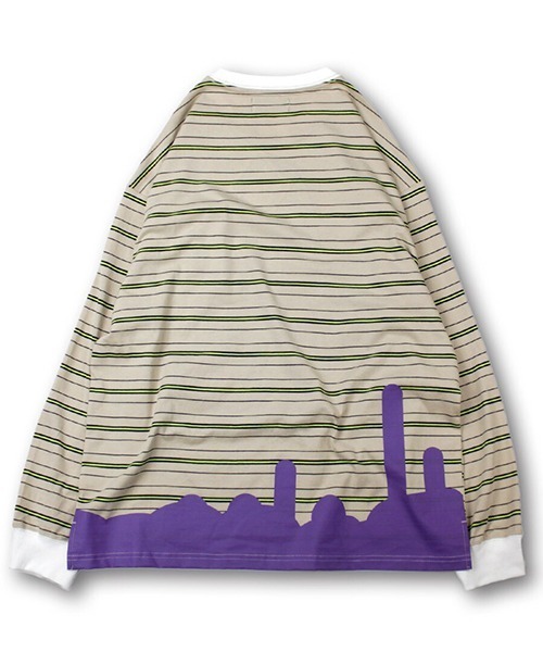 「GALFY」 長袖Tシャツ L ベージュ系その他 メンズ_画像7