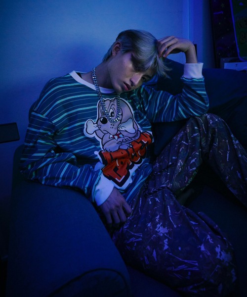 「GALFY」 長袖Tシャツ L ベージュ系その他 メンズ_画像9