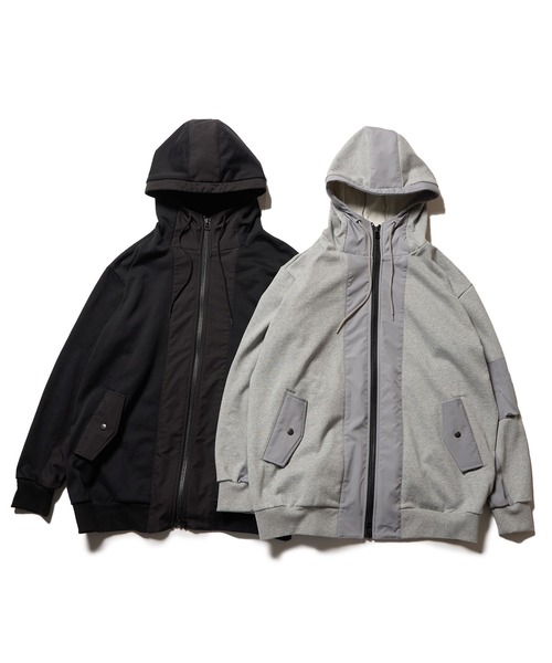「VIRGOwearworks」 ジップアップパーカー 4 ブラック メンズ_画像2