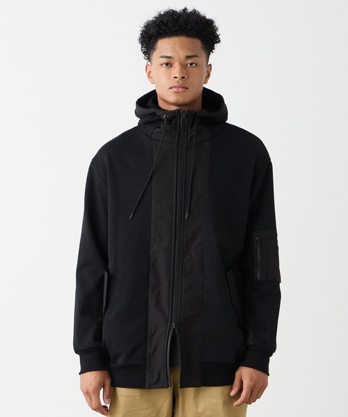 「VIRGOwearworks」 ジップアップパーカー 4 ブラック メンズ_画像9