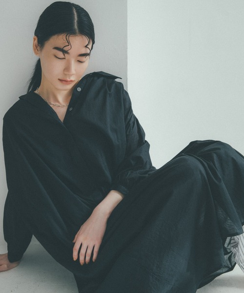 「Audrey and John Wad」 7分袖ワンピース FREE ベージュ レディース_画像6