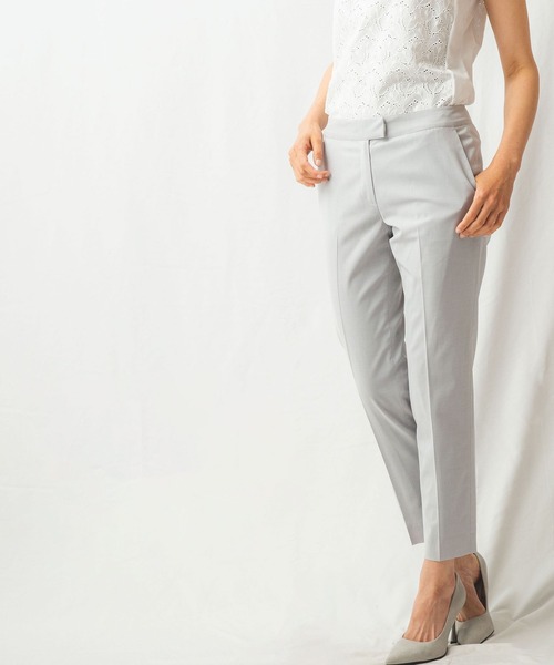 絶品 パンツ セットアップスーツ対応 キュプラポリエステル９分丈パンツ ボトムス パンツ レディースファッション ファッション 17 717 Ttahs Com