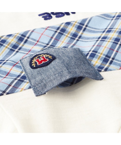 MIKI HOUSE（ミキハウス） tシャツ チェック切り替え半袖Tシャツ