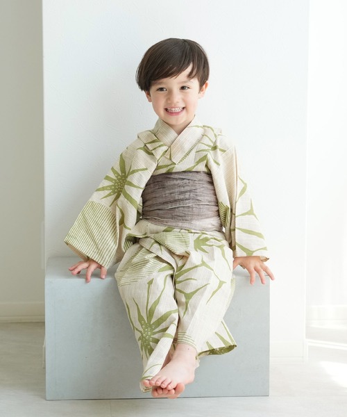 utatane 浴衣 キッズ浴衣3点セット 男の子 utatane×注染工房 先