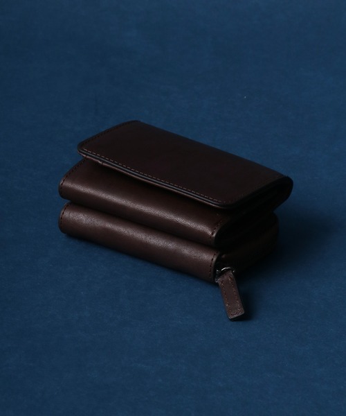 財布 メンズ ANPAS Eco Real Italy Leather Three Fold ＆ Round Zip Wallet/ANPAS 別注｜zozo｜06