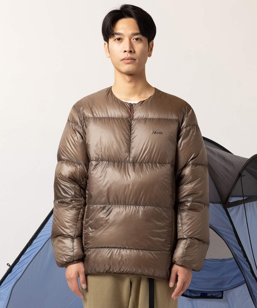ダウン ダウンジャケット MOUNTAIN LODGE DOWN CREW NECK TOP/マウンテンロッジダウンクルーネックトップ ダウン MOUNTAIN LODGE DOWN CREW NECK 10dnリサイクルナイロン