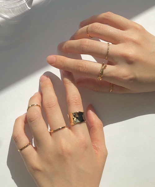 指輪 リング 「NiiNa」シンプルリング8点セット レディース : ZOZOTOWN