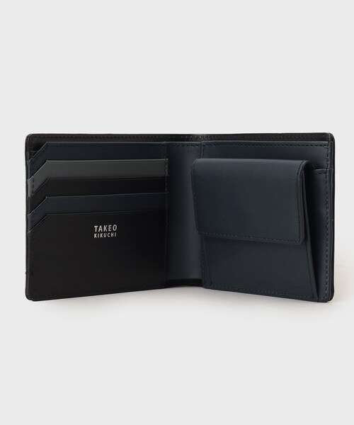 TAKEO KIKUCHI 財布 配色型押しレザー 2つ折り財布 メンズ