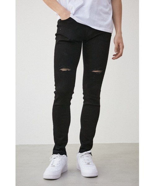 【 AZULbymoussy 】 ビンテージリペアスキニー VINTAGE REPAIR SKINNY/ビンテージリペアスキニー（デニムパンツ