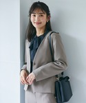 セットアップ 「洗える」ノーカラージャケット&...の詳細画像4