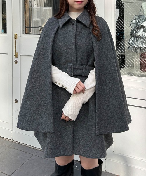 INGNI　ケープコート　ブラック未使用 INGNI アウター ケープコート レディース : ZOZOTOWN Yahoo!店