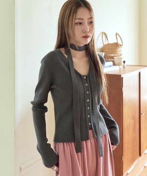 UNE MANSION tシャツ 「UNE ORIGINAL」 フロントボタンVネック
